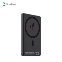 Hot Selling Mini Slim Ultra Thin Oem Power Bank 15w Magnetic Wireless Power Bank 5000mAh