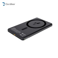 Hot Selling Mini Slim Ultra Thin Oem Power Bank 15w Magnetic Wireless Power Bank 5000mAh