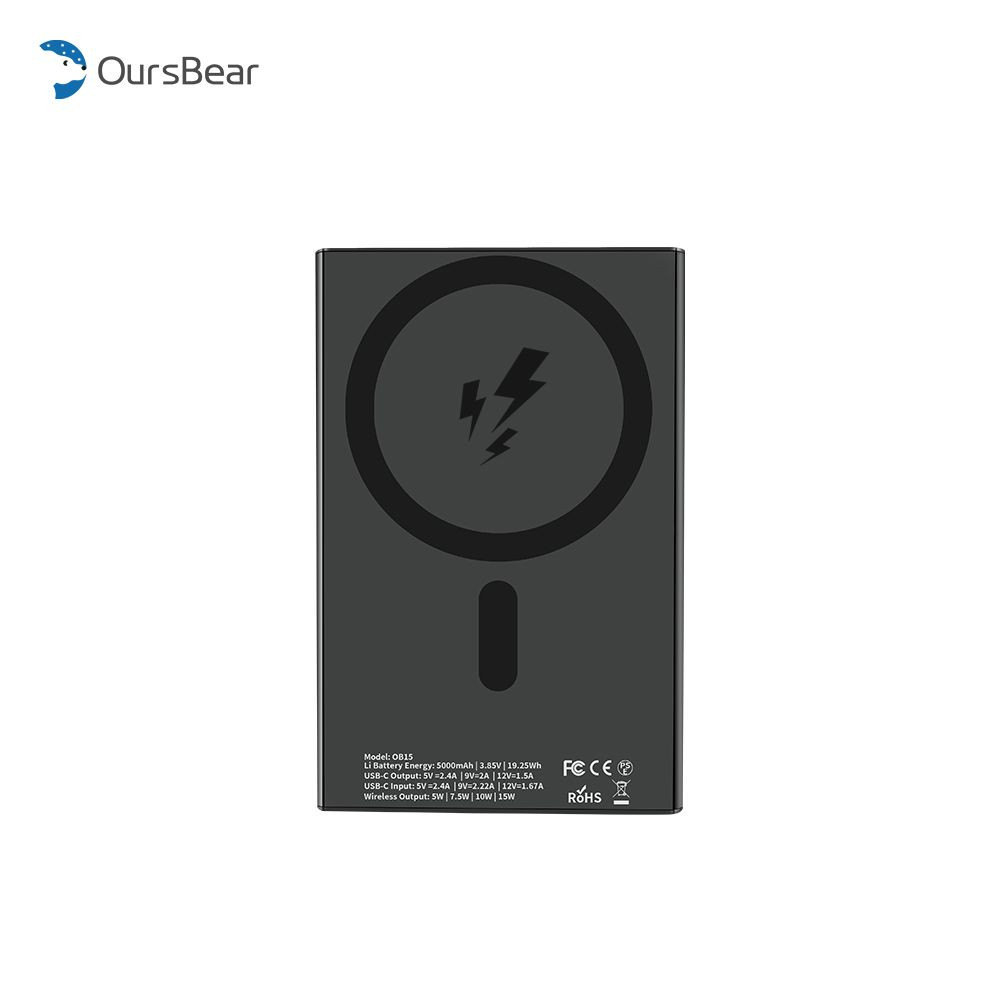Wholesale Light Thin Slim Design 5000mah Magnetic Wireless Power Bank Fast Charging Pd20w Type-C Mini Powerbank
